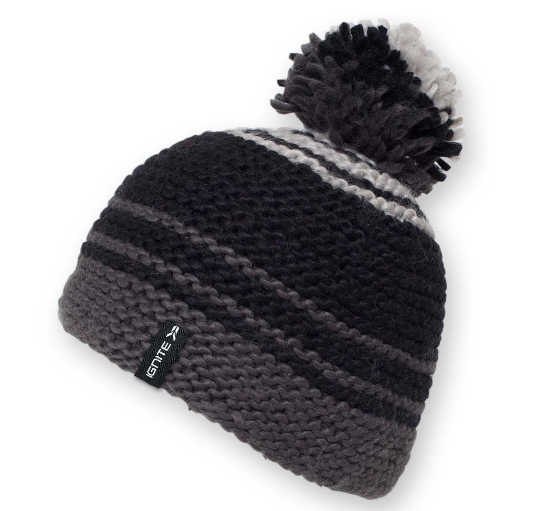 Bonnet Pompon 4 Tune noir